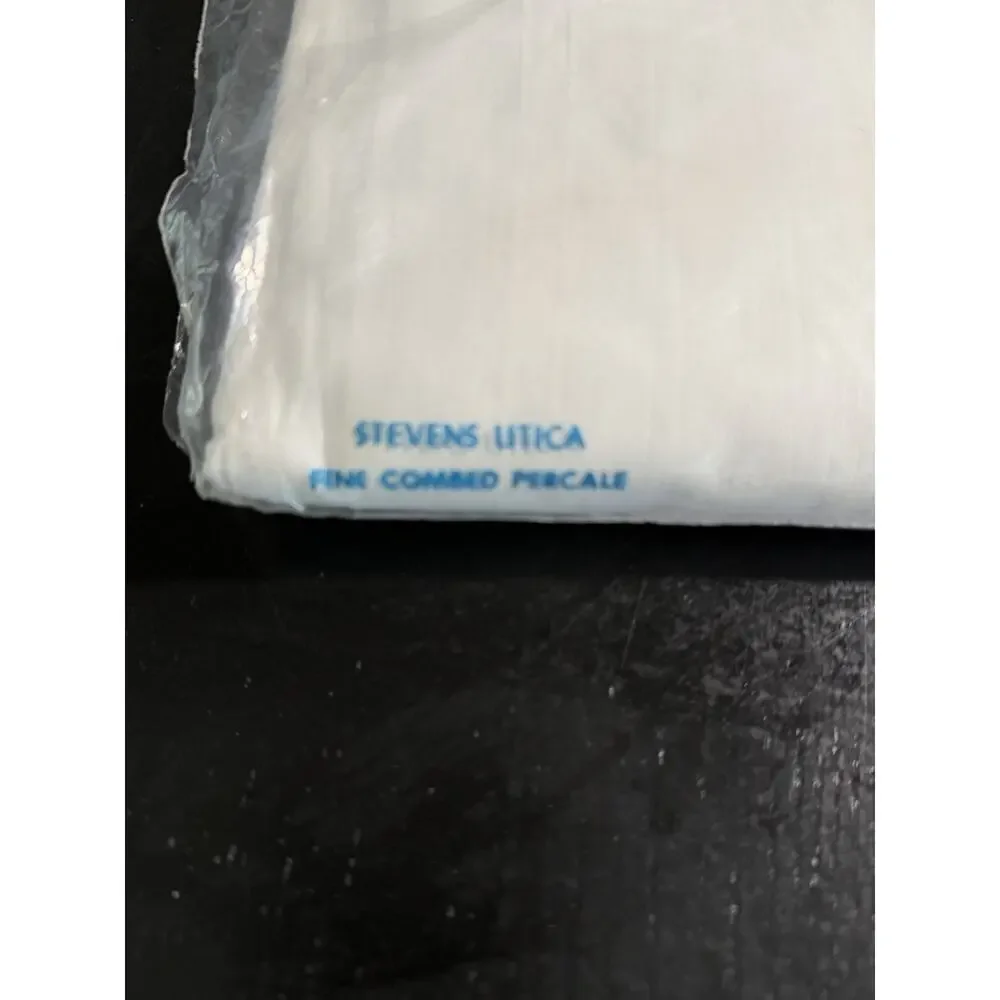Vintage J P Stevens Utica Fine Combed Percale 81x108 Double Bed Sheet - White